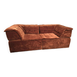 Vintage Modular 2-Seater Sofa by Hans Hopfer for Roche Bobois, 1972