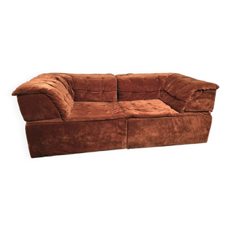Canapé 2 Places Vintage Modulable Par Hans Hopfer Pour Roche Bobois,1972