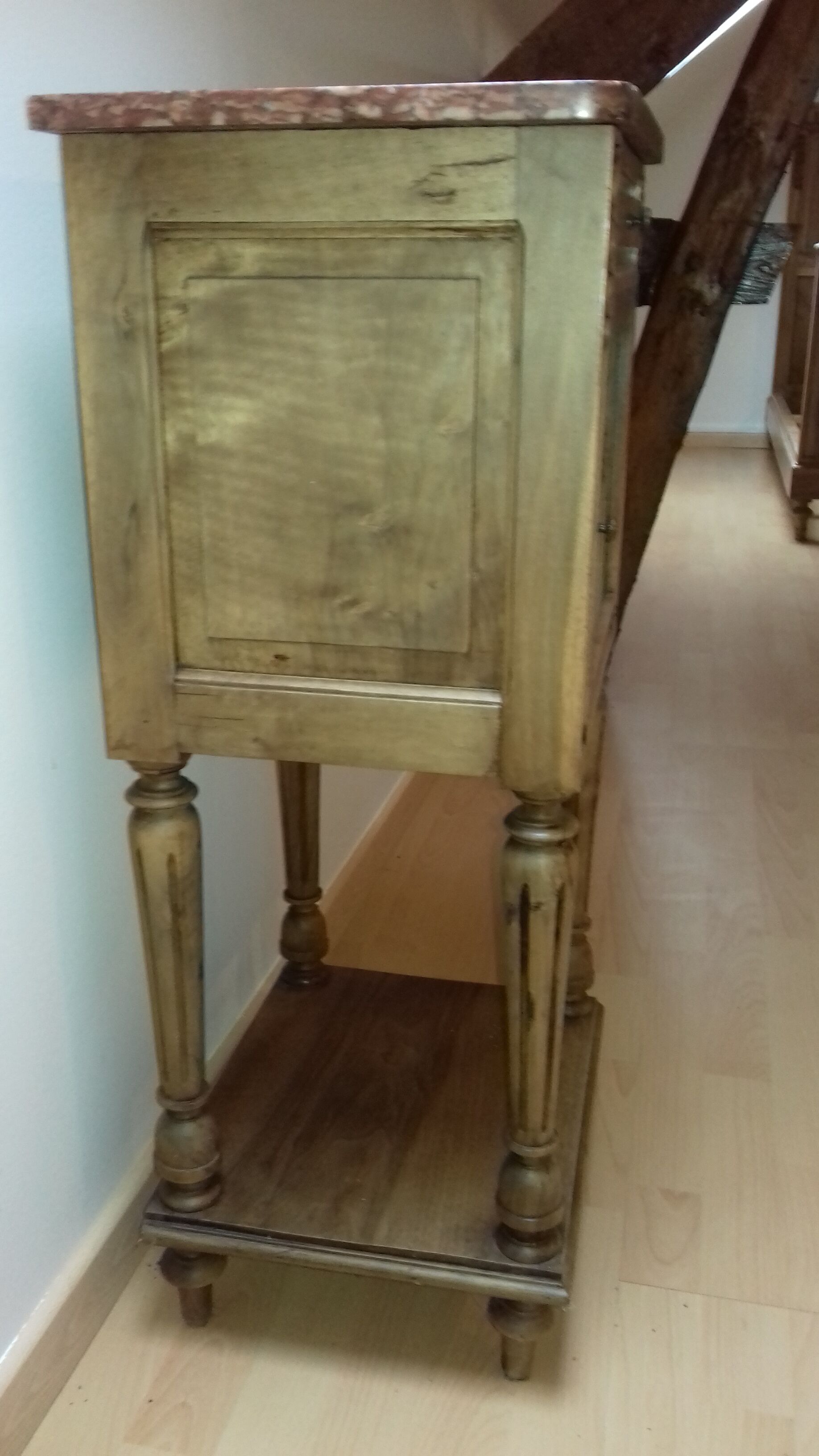 Chevet ou table d'appoint art déco avec marbre