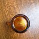 8 vintage Duralex amber glass mugs