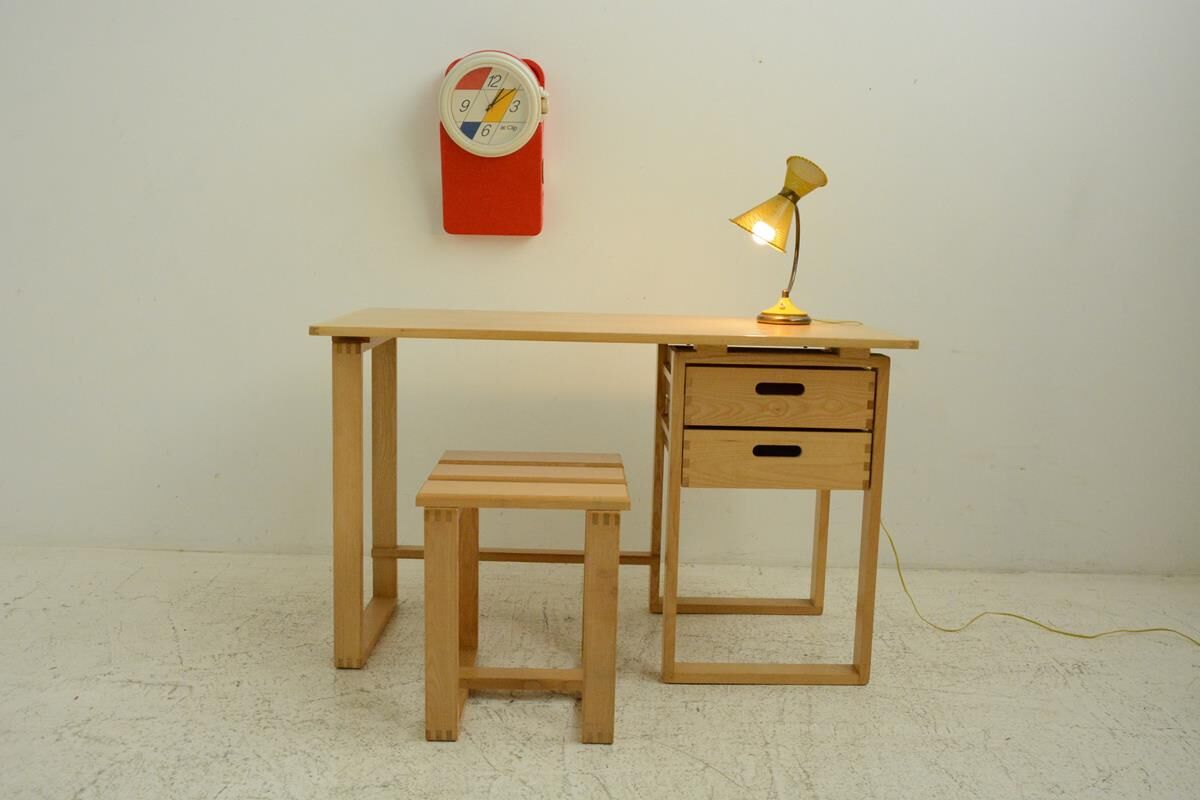 Desk and its stool dating from the 70s.