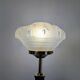 Lampe de table Art Déco pied Monteuse N°25 et verre opalin