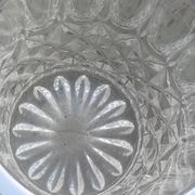 Whiskey carafe and ice bucket in transparent glass and silver-colored metal handle