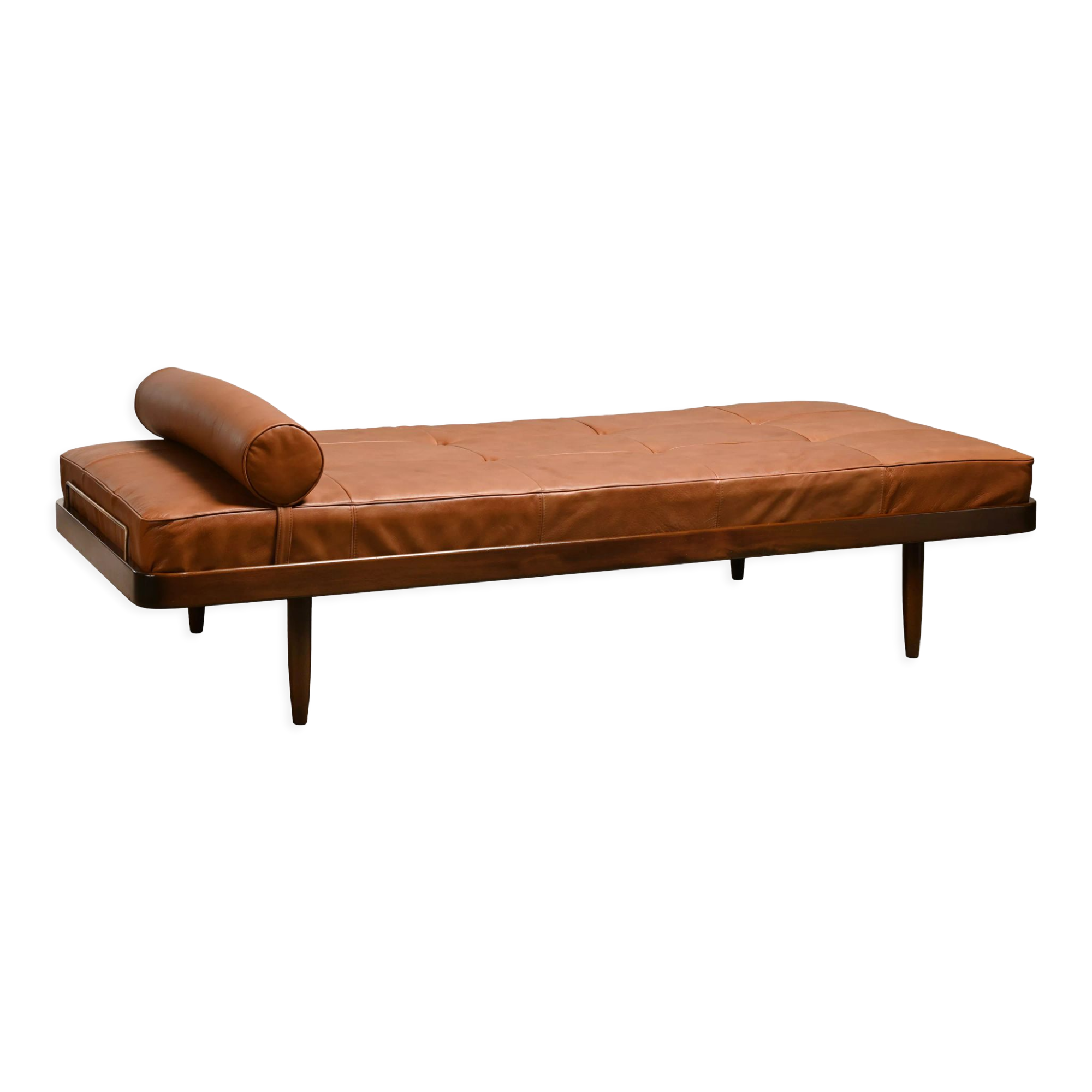 Scandinavian Daybed in Cognac Leather for Horsens Møbelfabrik, Denmark