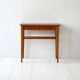 Scandinavian vintage teak nightstand with slatted shelf