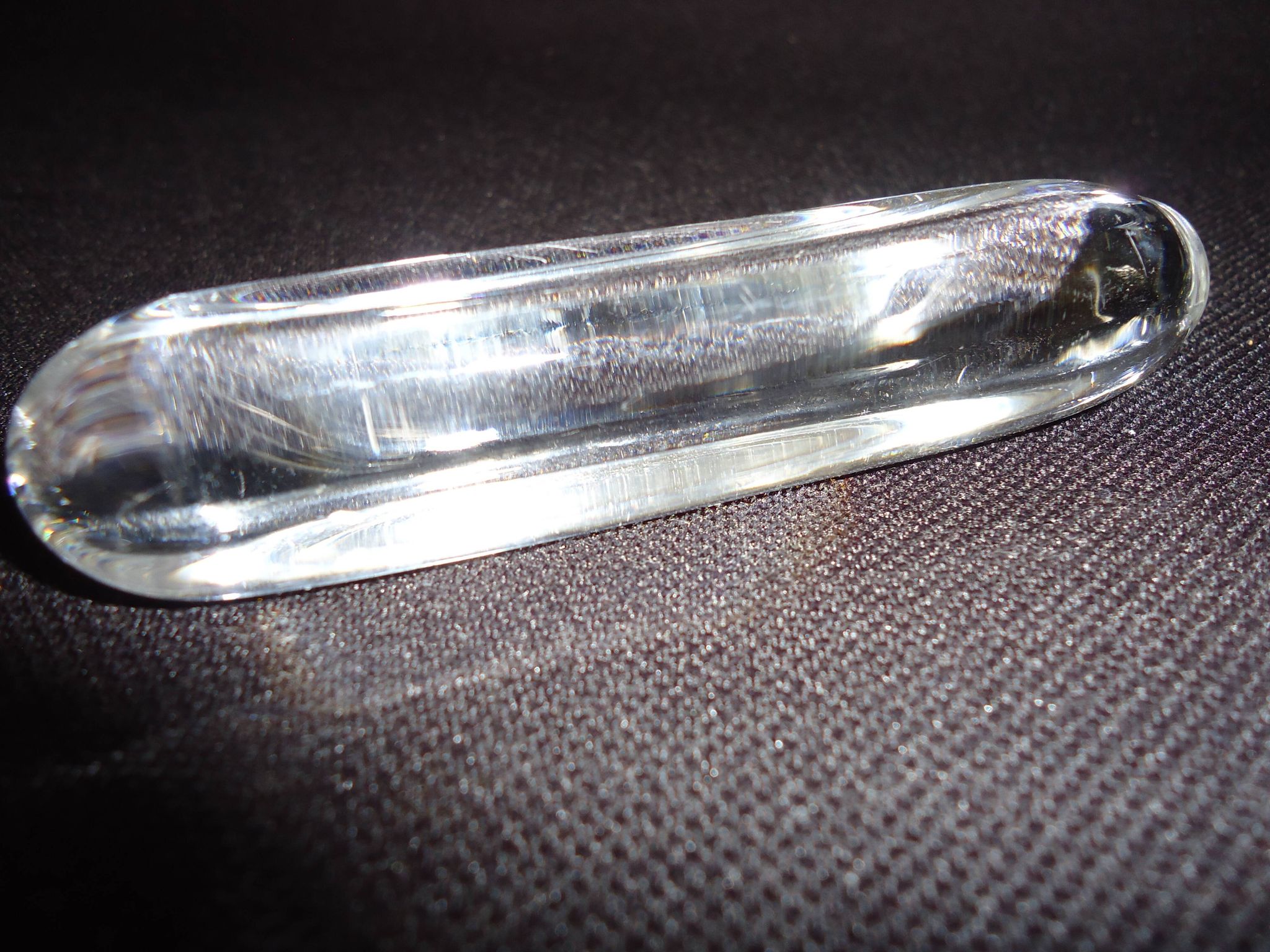 Set of six crystal knife rests, signed DAUM
