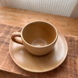 French stoneware cup and saucer
