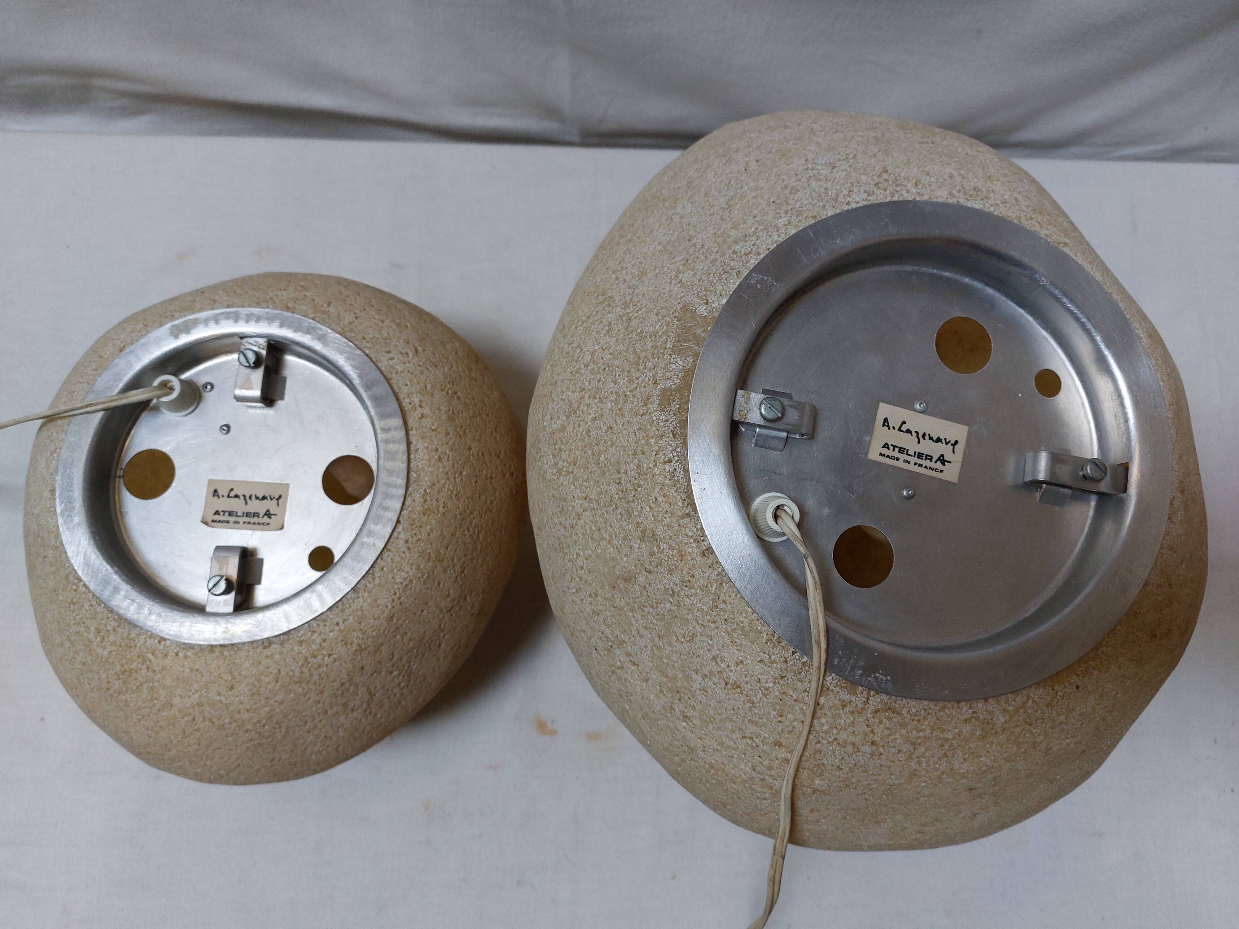 Pair of Dora lamps by André Cazenave for Atelier A - 1970s