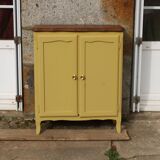 Renovated antique buffet – bright yellow