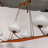 Scandinavian 6-light chandelier from the 60s