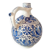 Handpainted Korond Pottery Jug: Traditional Folk Art Decor