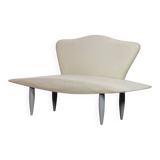 Faux leather bench from the 1980s