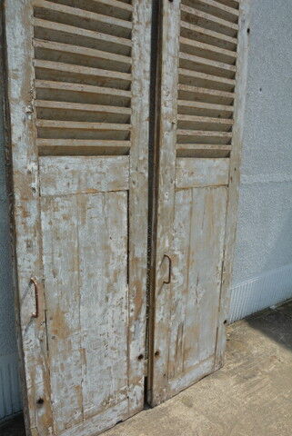 Pair of old, louvered shutters
