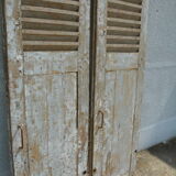 Pair of old, louvered shutters