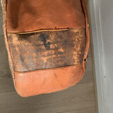 Moroccan leather pouf