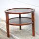 Art Deco style wooden coffee table, vintage wooden table, living room table