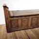 Banc d'église coffre en bois XVIIIème