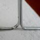 4 "space age" armchairs, chrome steel base