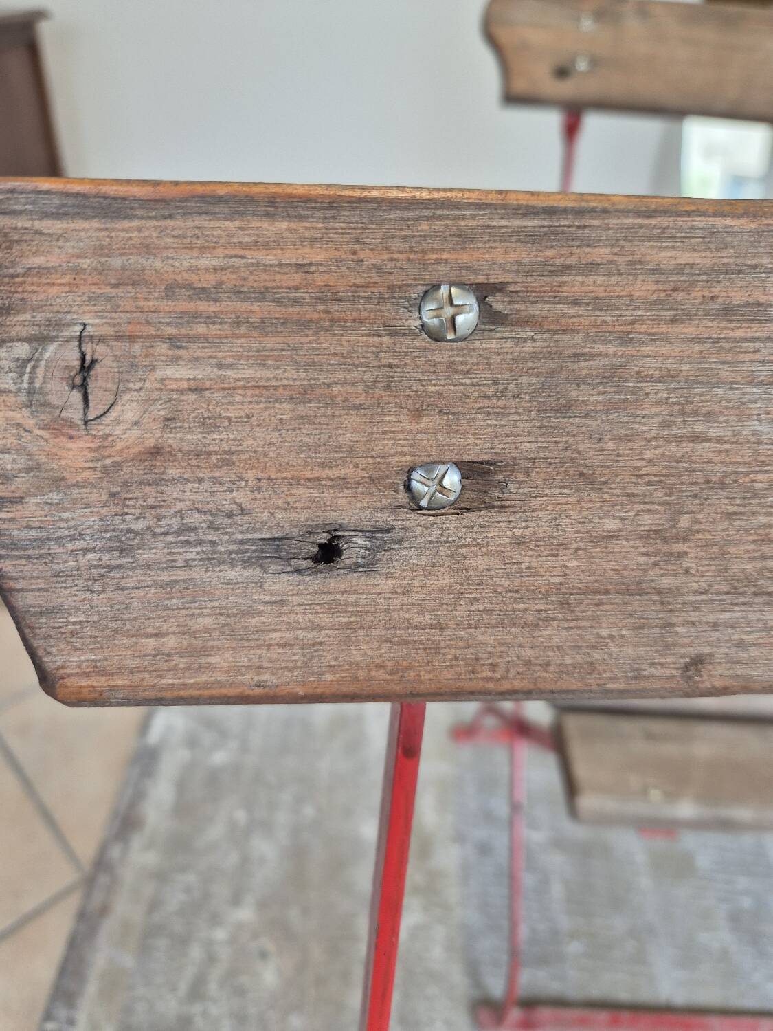 Set of 4 folding chairs for old bistro, guinguette, brasserie