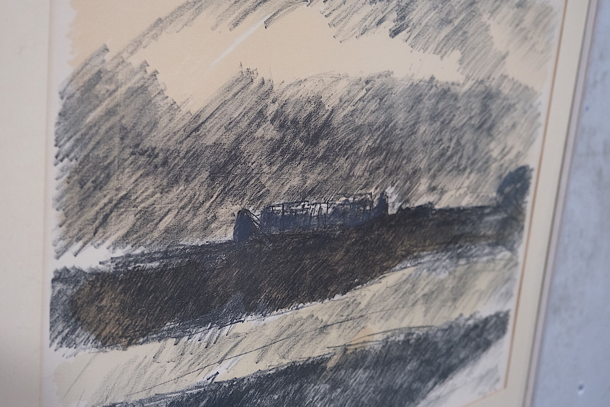 Original Lithograph by listed Swedish Artist Hugo Zuhr, Signed, 1960's