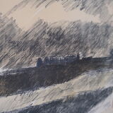Original Lithograph by listed Swedish Artist Hugo Zuhr, Signed, 1960's