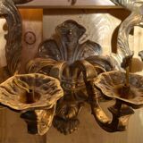 Pair of LXV style gilt bronze wall lights