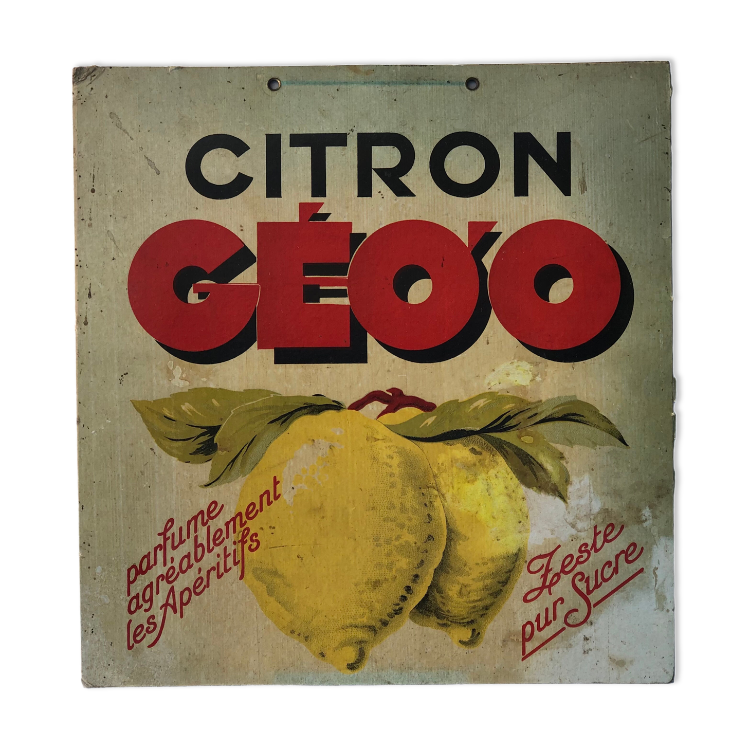 Lemon advertising plate