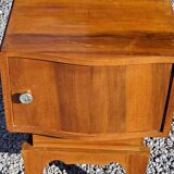 Pair of vintage 50s walnut bedside tables