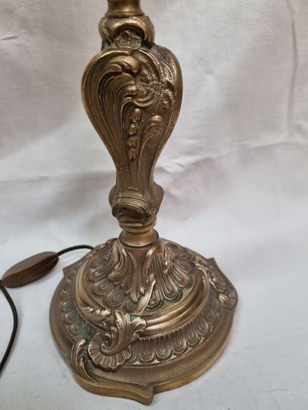 Pied de lampe en bronze Louis XVI