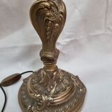 Pied de lampe en bronze Louis XVI