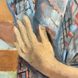 Painting 40's "the brown lady with the damn"