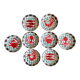 Lot de 8 assiettes creuses peintes à la main