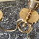 Golden brass candle holder