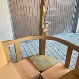 Corner bench and incorporated floor lamp guillerme et chambron
