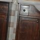 Vintage Poplar Wood Vanity Cabinet with Wash Basin, 1960s, Set of 2