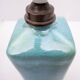 Turquoise ceramic table lamps, 1970s