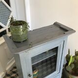 Old grey tinted wooden furniture