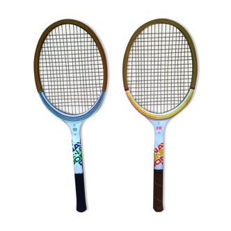 Pair of vintage tennis rackets