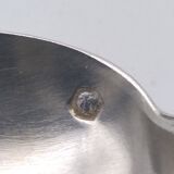 12 teaspoons, dessert, in silver. minerva and goldsmith hallmarks. 12.5 cm.