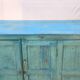 Buffet burmese teak cupboard with original turquoise patina