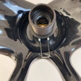 Sculpted ceramic globe lamp.