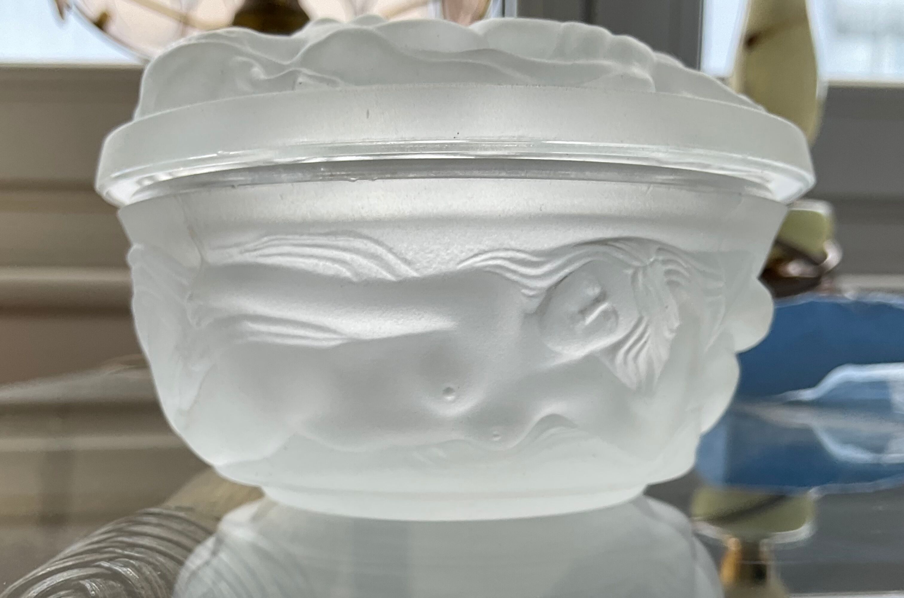 Empty molded glass pocket erotic decoration