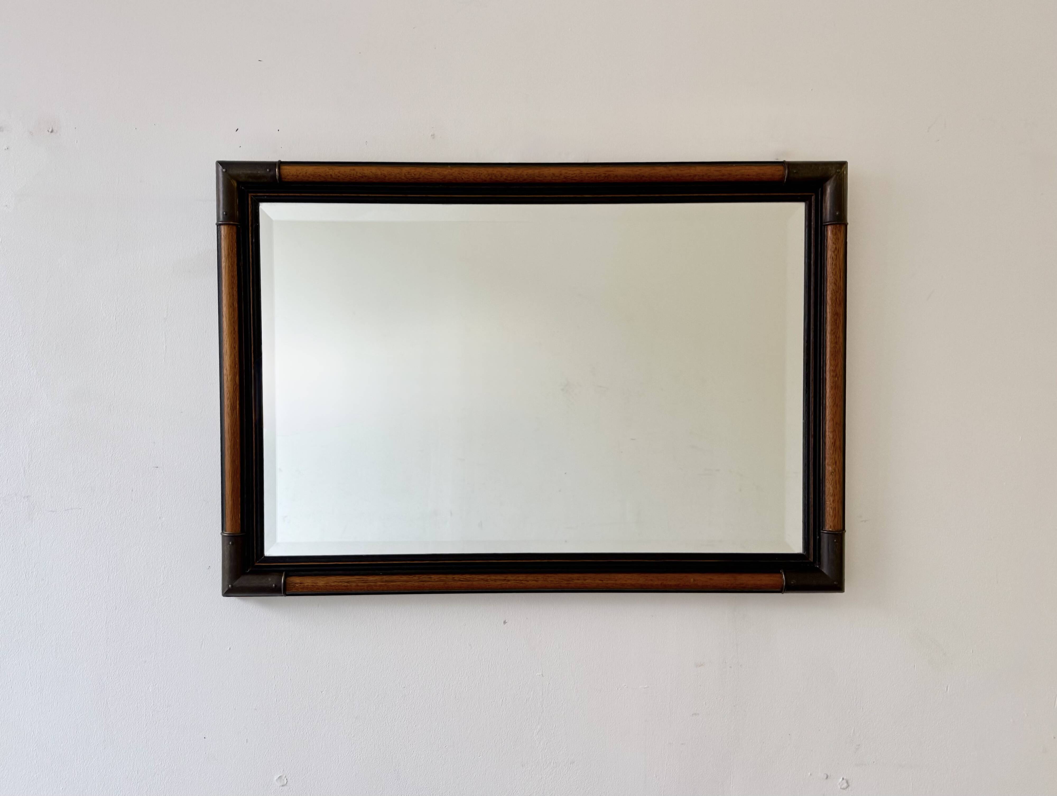 Vintage Bevelled Wall Mirror Campaign Style
