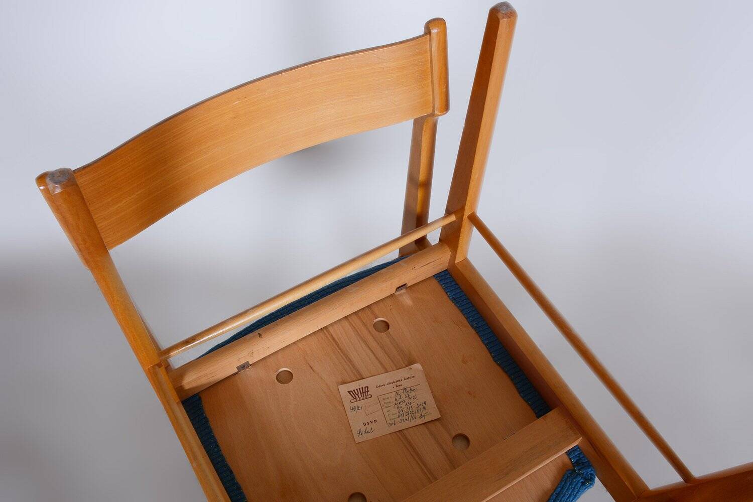 Chaises de salle à manger en hêtre de milieu de siècle attribuées à Dyha Brno, années 1950, ensemble de 4