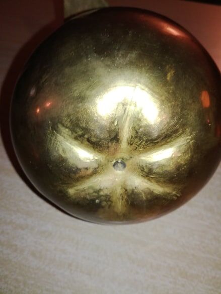 Brass deco apple