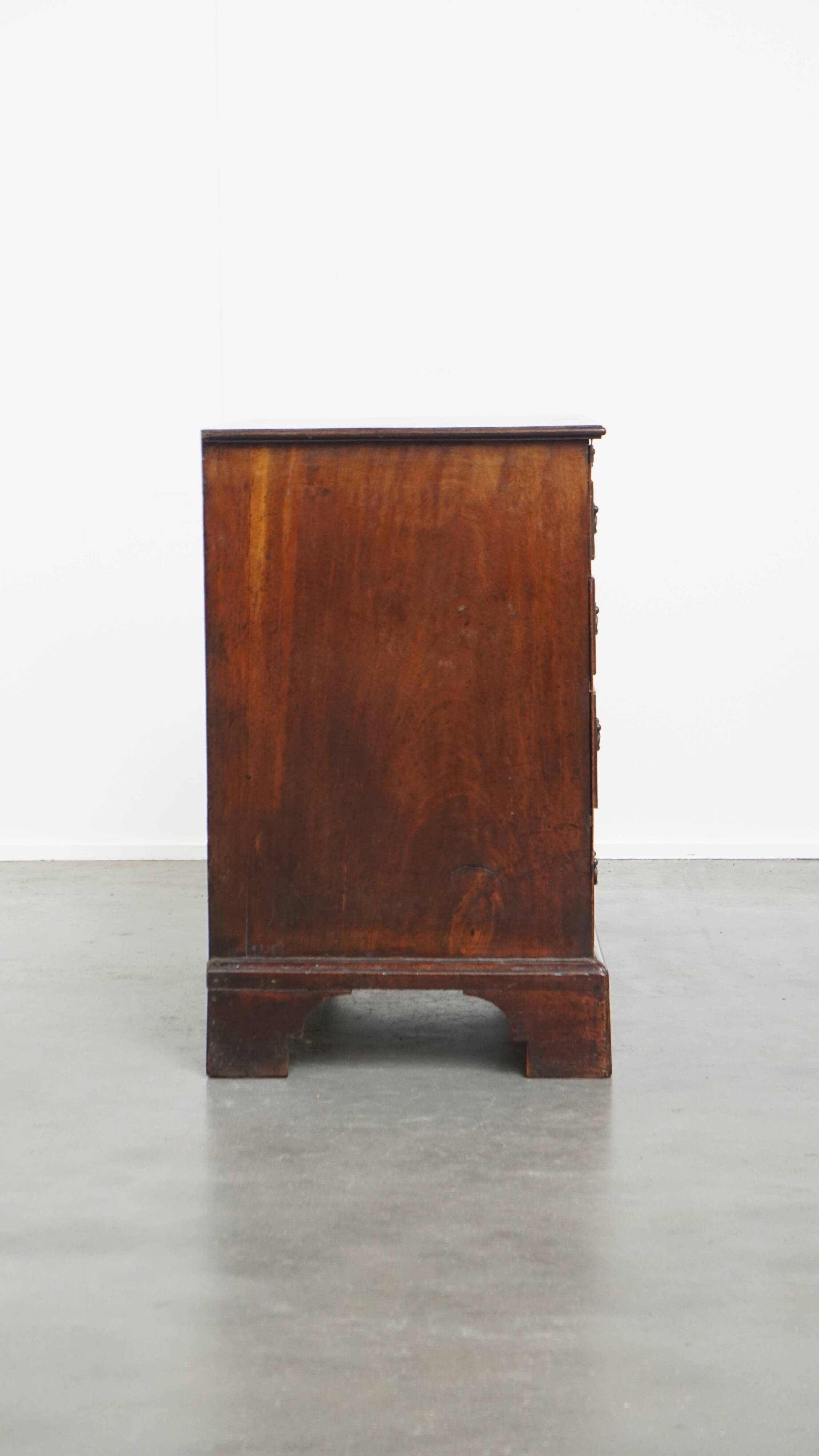 Antique 18th-Century English Chest of Drawers with Brushing Slide