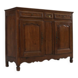 Antique Flemish Solid Oak Cabinet, ca. 1850