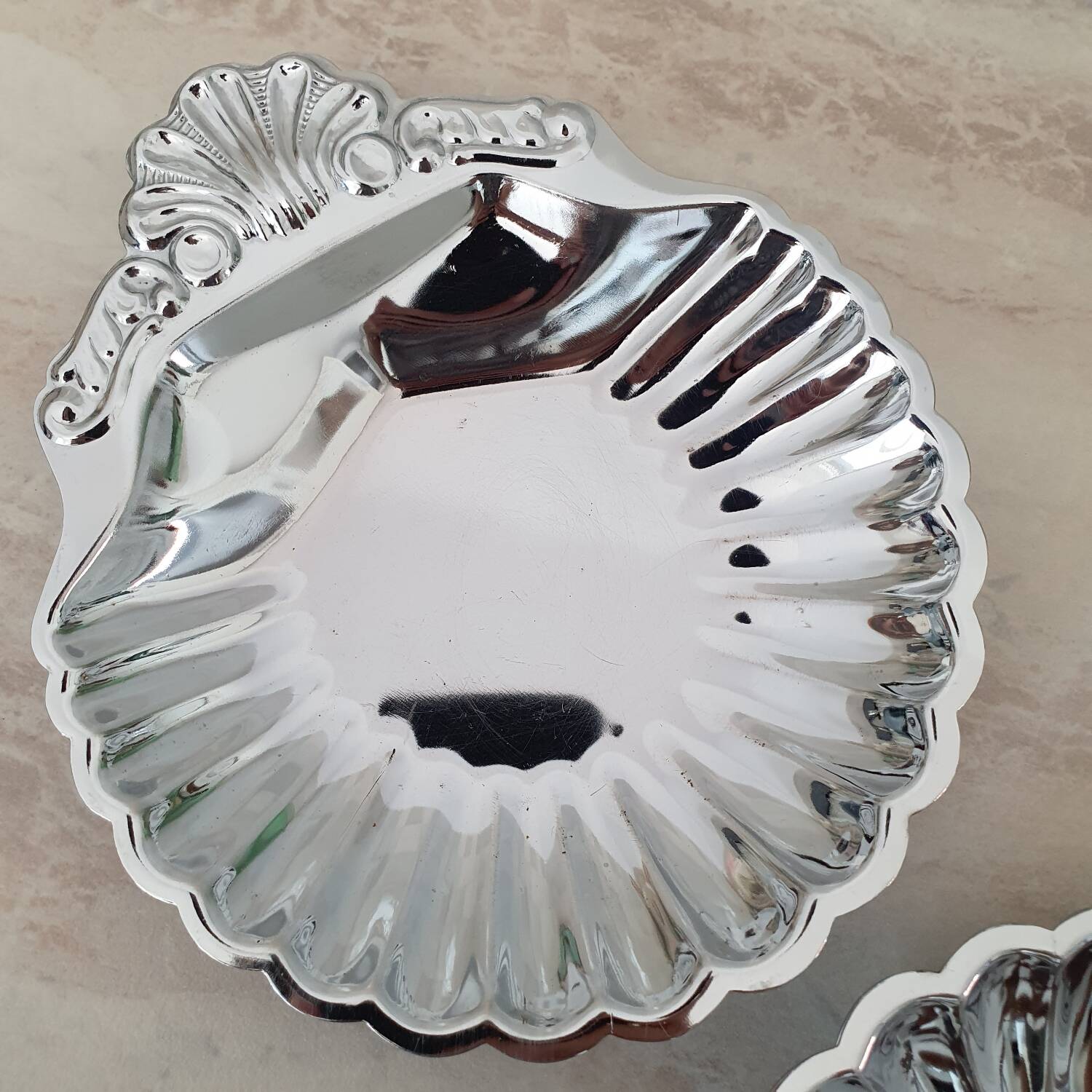 Coupelles / Vide poche Coquille Saint Jacques en inox