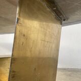 Addor 60s sculptural marble and brass coffee table