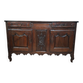Rustic buffet from the Louis XV period in solid oak – 18th century